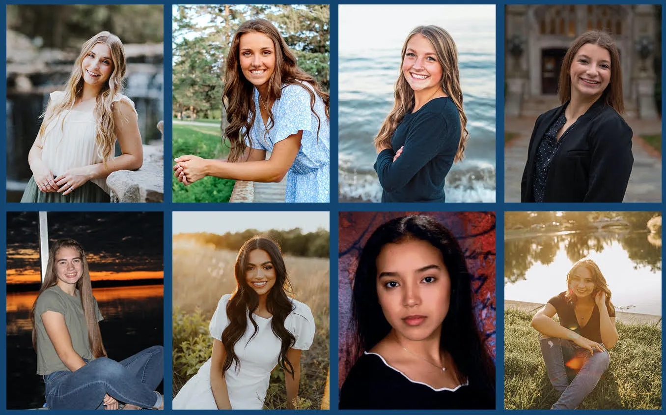 headshots of scholarship winners
