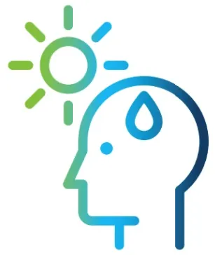 icon of a sweating person